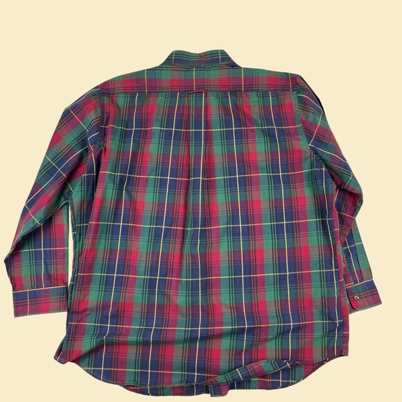 90s XXL plaid shirt by McGregor Classics, vintage 1990s burgundy/green/blue top - Picture 3 of 10